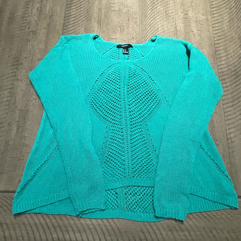 Forever21 Pullover Knit Boho Chic Top Size M